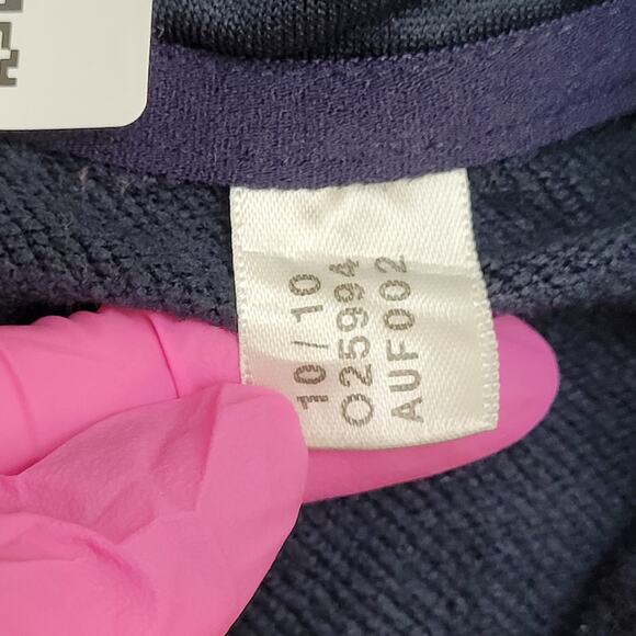 ADIDAS Quarter Zip Track Jacket Large 22x28 Blue Yellow - Picture 10 of 16